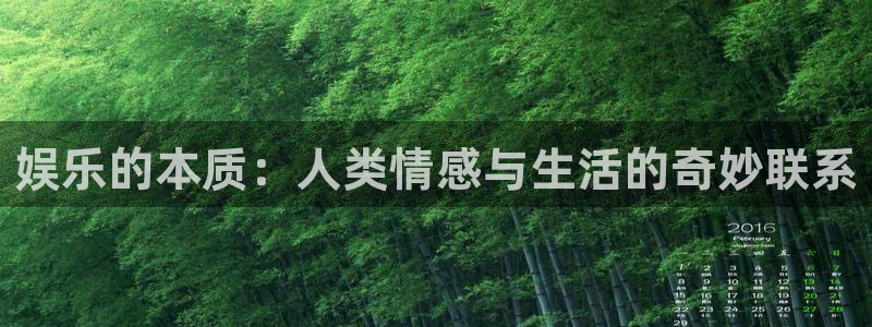 恒行体育凯捷平台代理：娱乐的本质：人类情感与生活的奇妙联系