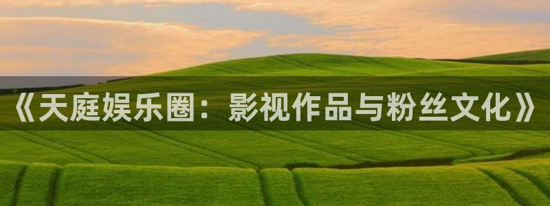 恒行2平台：《天庭娱乐圈：影视作品与粉丝文化》