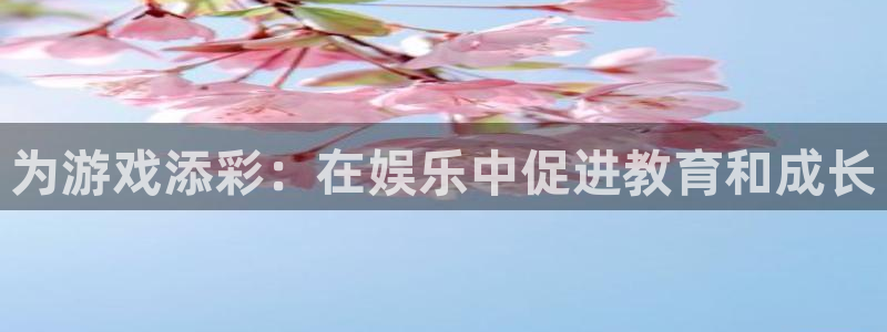 恒行体育：为游戏添彩：在娱乐中促进教育和成长